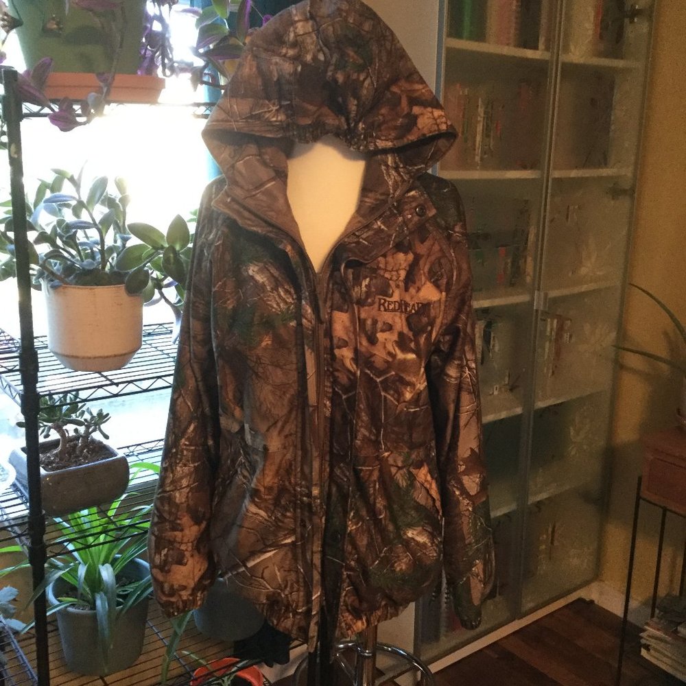 Red head water proof camouflage jacket  fall jacket  great for back to school